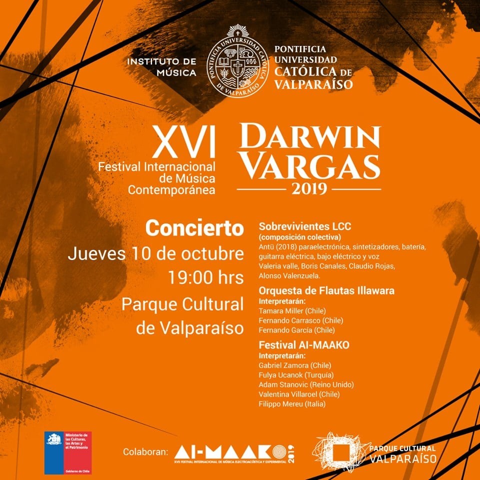 Festival Internacional de Música Contemporánea Darwin Vargas 2019: Concierto 4, Valparaíso (Chili), Jeudi 10 octobre 2019