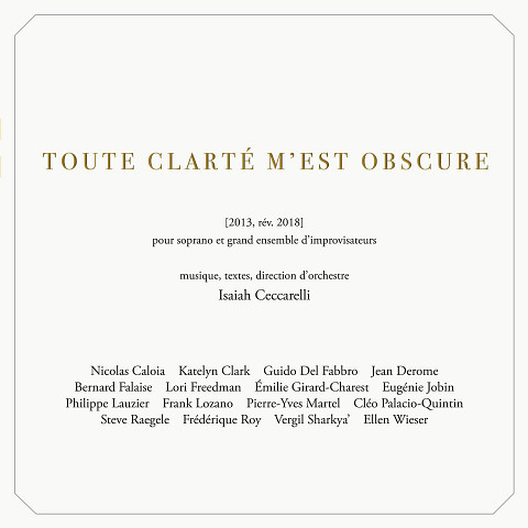 “Toute clarté m’est obscure (Download)” album cover