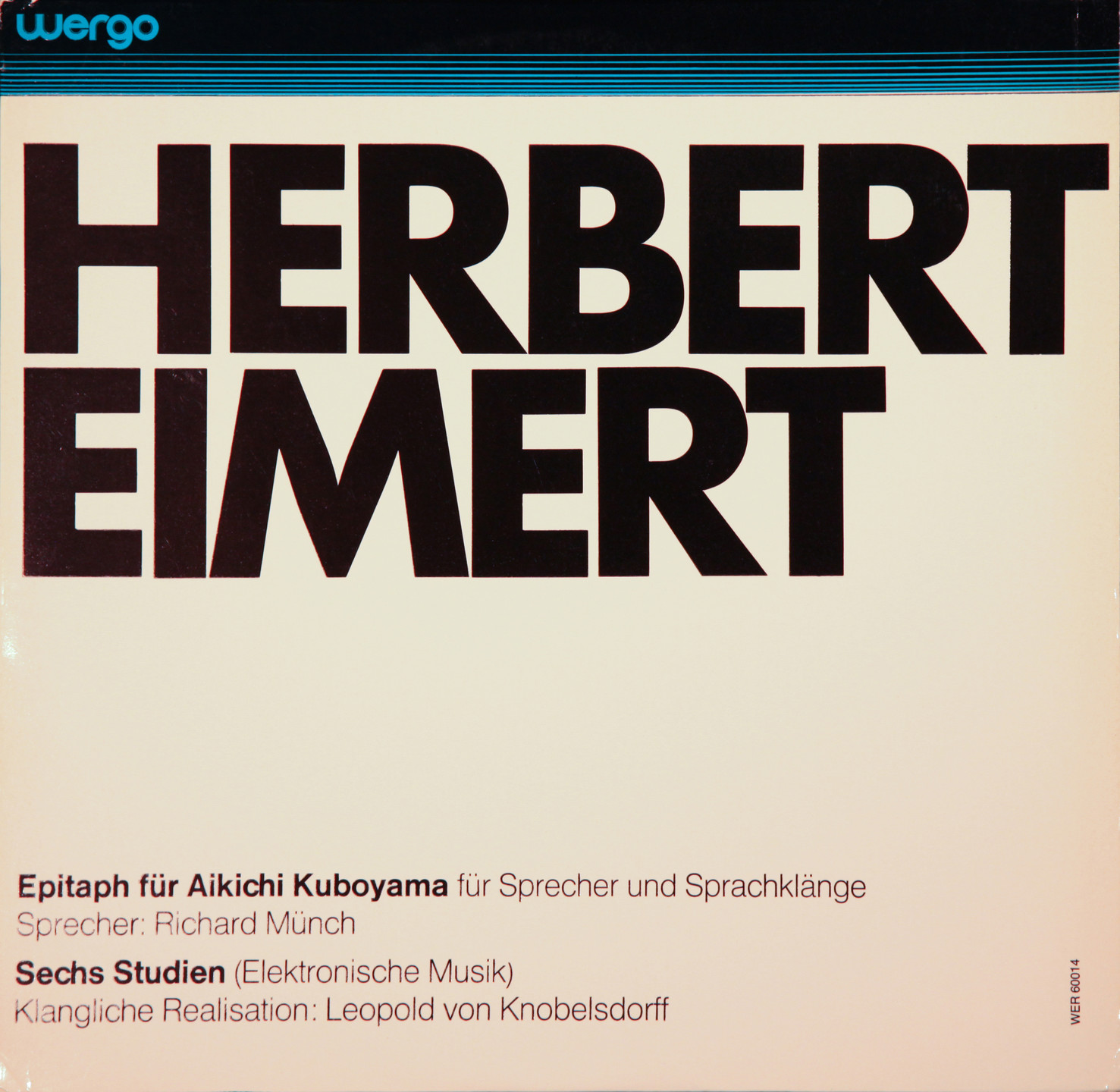 “Epitaph für Aikichi Kuboyama; Sechs Studien (LP vinyl)” album cover