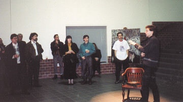 Christian Calon, Claude Schryer, Jean-François Denis, launching Christian Calon’s disc Lignes de vie, first release for empreintes DIGITALes, Maison de la culture Frontenac [Montréal (Québec), January 31, 1990]