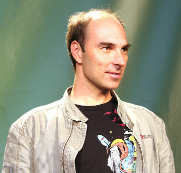 Martin Bédard à la remise des prix au Ars Electronica [Photo: rubra, Linz (Autriche), 6 septembre 2010]