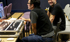 David Berezan et John Young en répétition [Photo: Simon Smith, Manchester (Angleterre, RU), 27 octobre 2012]