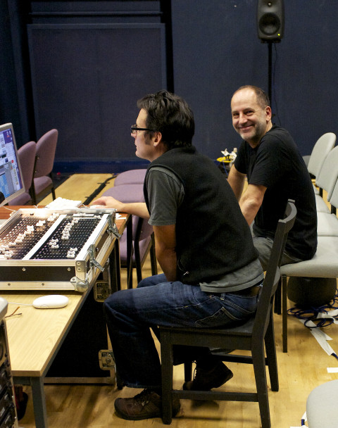 David Berezan et John Young rehearsing [Photo: Simon Smith, Manchester (England, UK), October 27, 2012]