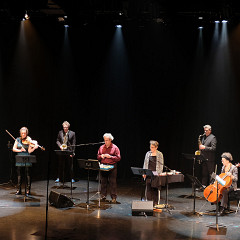 Bozzini Quartet, Quasar, Nous perçons les oreilles performing Tags [Photograph: Céline Côté, Montréal (Québec), October 5, 2018]
