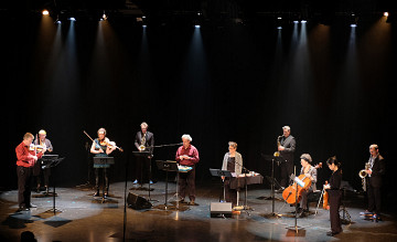 Bozzini Quartet, Quasar, Nous perçons les oreilles performing Tags [Photo: Céline Côté, Montréal (Québec), October 5, 2018]