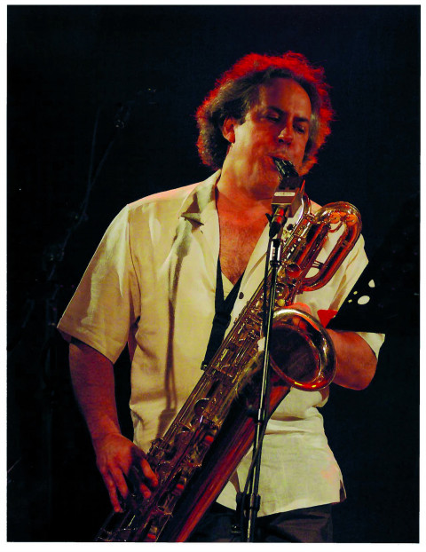 Jean Derome in concert [Photograph: Marcel Dubois, Montréal (Québec), 2010]