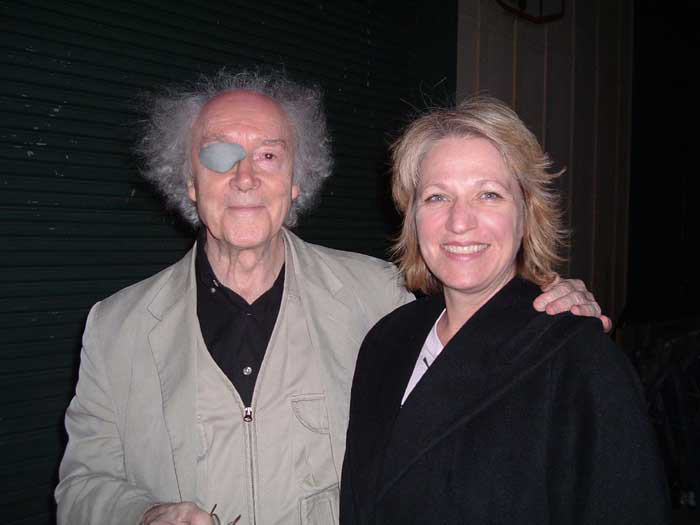 Francis Dhomont, Synthia Payne après le 2e concert «Dhomontmos» au Recombinant Labs Compound [Photo: Jean-François Denis, San Francisco (Californie, ÉU), 26 juin 2004]