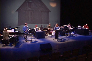 Ensemble SuperMusique (ESM) during the concert of “Nouvelle musique d’hiver” by Joane Hétu at the Musée d’art contemporain de Montréal [Photo: Luc Beauchemin, Montréal (Québec), March 6, 2003]