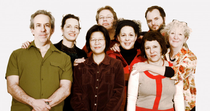 left to right: Jean Derome; Stéphanie Bozzini; Alissa Cheung; Clemens Merkel; Isabelle Bozzini; Isaiah Ceccarelli; Joane Hétu; Danielle Palardy Roger [Photograph: Céline Côté, Montréal (Québec), February 11, 2015]