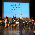 Ensemble SuperMusique (ESM), during the public workshop, plays the piece Collision conducted by Danielle Palardy Roger [Photograph: Céline Côté, Montréal (Québec), May 7, 2017]