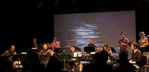 From left to right, in the back: Joane Hétu; Cléo Palacio-Quintin; Isaiah Ceccarelli; Philippe Lauzier; Ida Toninato. From left to right, in front: Pierre-Yves Martel; ; Maxime Corbeil-Perron; Jennifer Thiessen; Bernard Falaise [Photo: Céline Côté, Montréal (Québec), May 26, 2018]
