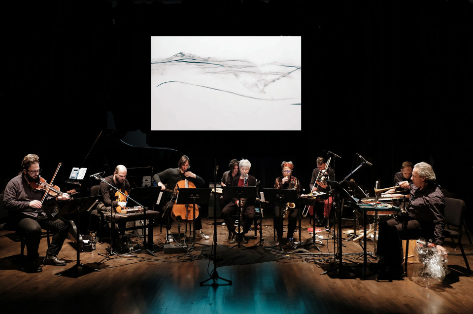 Ensemble SuperMusique (ESM) interpète la pièce [Photo: Céline Côté, Montréal (Québec), 9 novembre 2018]