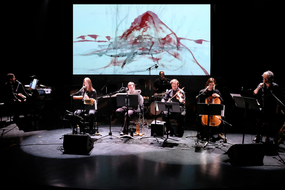 Ensemble SuperMusique (ESM) / Sonne l’image, Amphithéâtre – Le Gesù, Montréal (Québec) [Photo: Céline Côté, Montréal (Québec), 27 novembre 2019]
