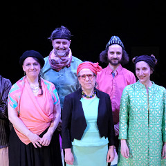 Ensemble SuperMusique (ESM): from left to right: Luzio Altobelli, Julie Houle, Michel F Côté, Joane Hétu, Noam Bierstone, Sarah Albu, Émilie Fortin [Photograph: Céline Côté, Montréal (Québec), May 3, 2023]