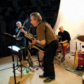 Jean Derome, Pierre Tanguay, Pierre Cartier in concert at the Casa Obscura [Photograph: Jean-Claude Désinor, Montréal (Québec), March 7, 2014]