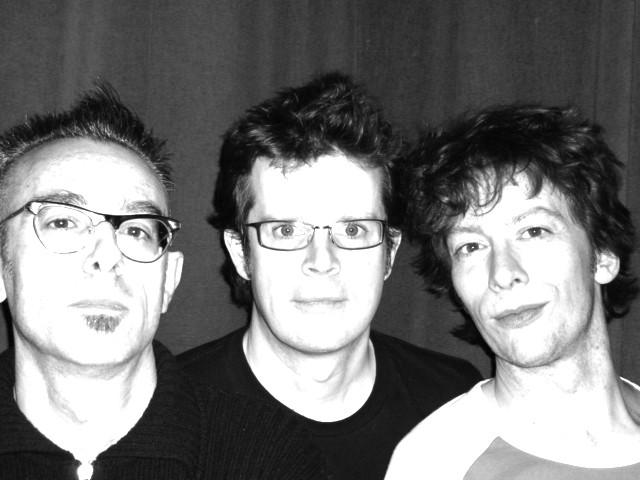 Foodsoon: Fabrizio Gilardino, Alexander MacSween, Bernard Falaise at La Sala Rossa [Photo: Nadia Bellefeuille, Montréal (Québec), December 5, 2005]