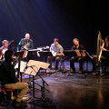 Grand groupe régional d’improvisation libérée (GGRIL) performing ’s Tatouage miroir [Photograph: Céline Côté, Montréal (Québec), April 7, 2019]