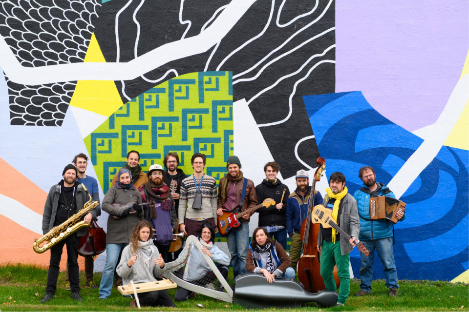 Grand groupe régional d’improvisation libérée (GGRIL) [Photograph: Marie-Pierre Morin, 2019]