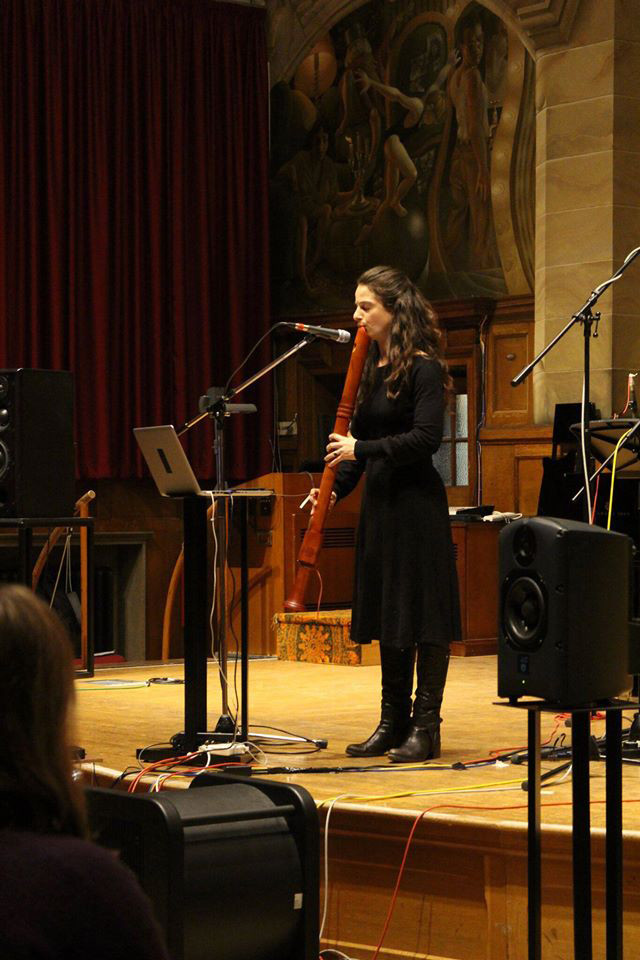 Terri Hron / Lépidoptères — Europe 2016; Bangor Music Festival 2016; INTER/actions 2016: Evening Concert, Neuadd Powis – Bangor University, Bangor (Pays de Galles, Royaume-Uni) [Photo: Yanmi Au, Bangor (Pays de Galles, Royaume-Uni), 6 mars 2016]