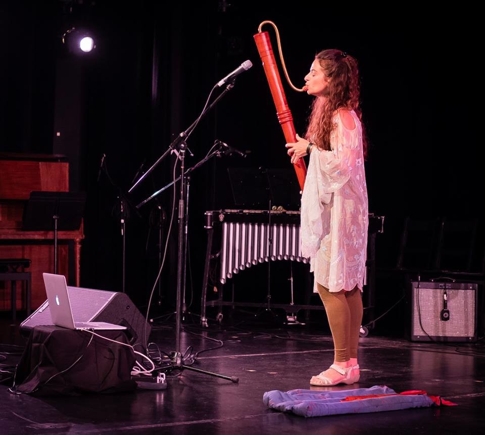 Terri Hron [Photo: Greg Locke (Sound Symposium), St John’s (Newfoundland and Labrador, Canada), July 5, 2018]