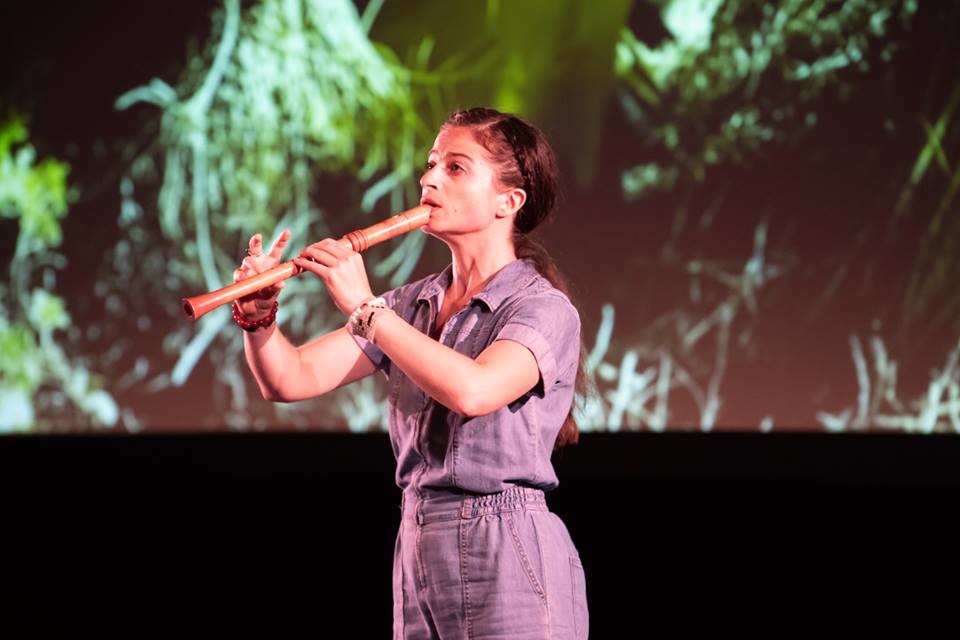 Terri Hron / Sound Symposium 2018: Tuesday Evening Concert, LSPU Hall – Resource Centre for the Arts, St John’s (Terre-Neuve-et-Labrador, Canada) [Photo: Colette Phillips (Sound Symposium), St John’s (Terre-Neuve-et-Labrador, Canada), 10 juillet 2018]