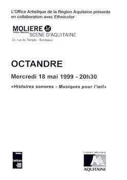 Histoires sonores — Musiques pour l’œil, Bordeaux (Gironde, France), Mardi 18 mai 1999
