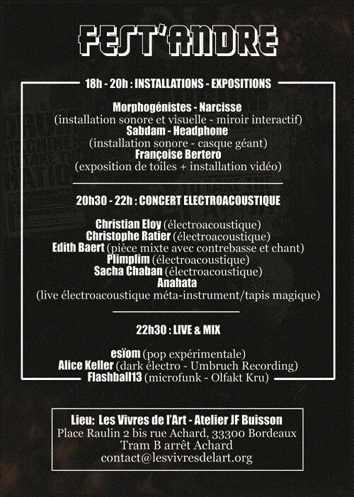 Fest’André, Bordeaux (Gironde, France), Vendredi 18 novembre 2011