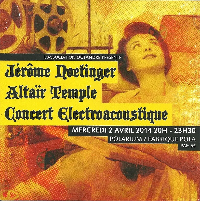 Concert électroacoustique, Bordeaux (Gironde, France), Mercredi 2 avril 2014