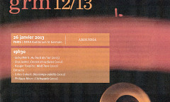 Couverture du programme du concert Multiphonies: Akousma