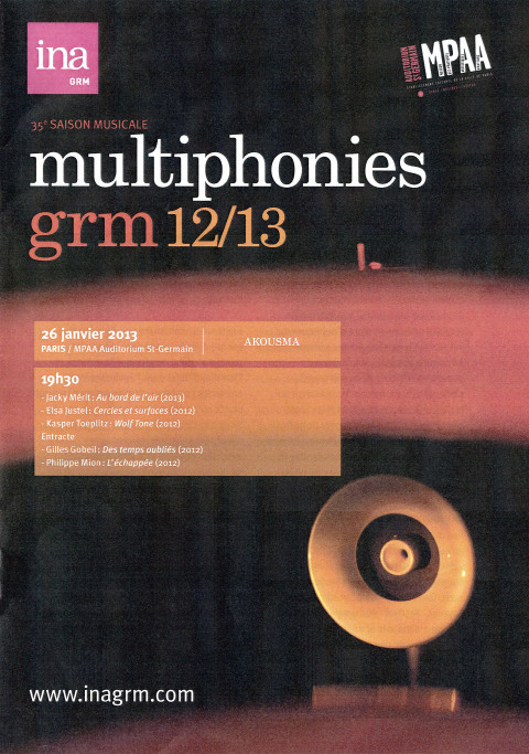 Multiphonies: Akousma concert program cover