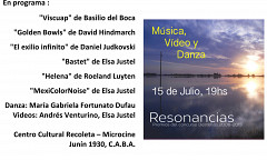 Concierto Fundación Destellos: Resonancias, Microcine – Centro Cultural Recoleta, Buenos Aires (Argentine), mercredi 15 juillet 2015