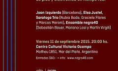 Tapage nocturne, Centre cultural Victoria Ocampo, Mar del Plata (Argentina), friday, September 11, 2015