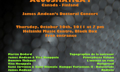 Acousmatica I: Canada — Finland, Black Box – Musiikkitalo, Helsinki (Finland), thursday, October 20, 2011