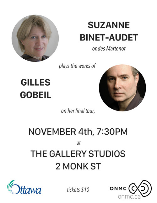 Gobeil — Binet-Audet — Canada, USA 2015: Suzane Binet-Audet, ondes Martenot, Gallery Recording Studio, Ottawa (Ontario, Canada), Wednesday, November 4, 2015