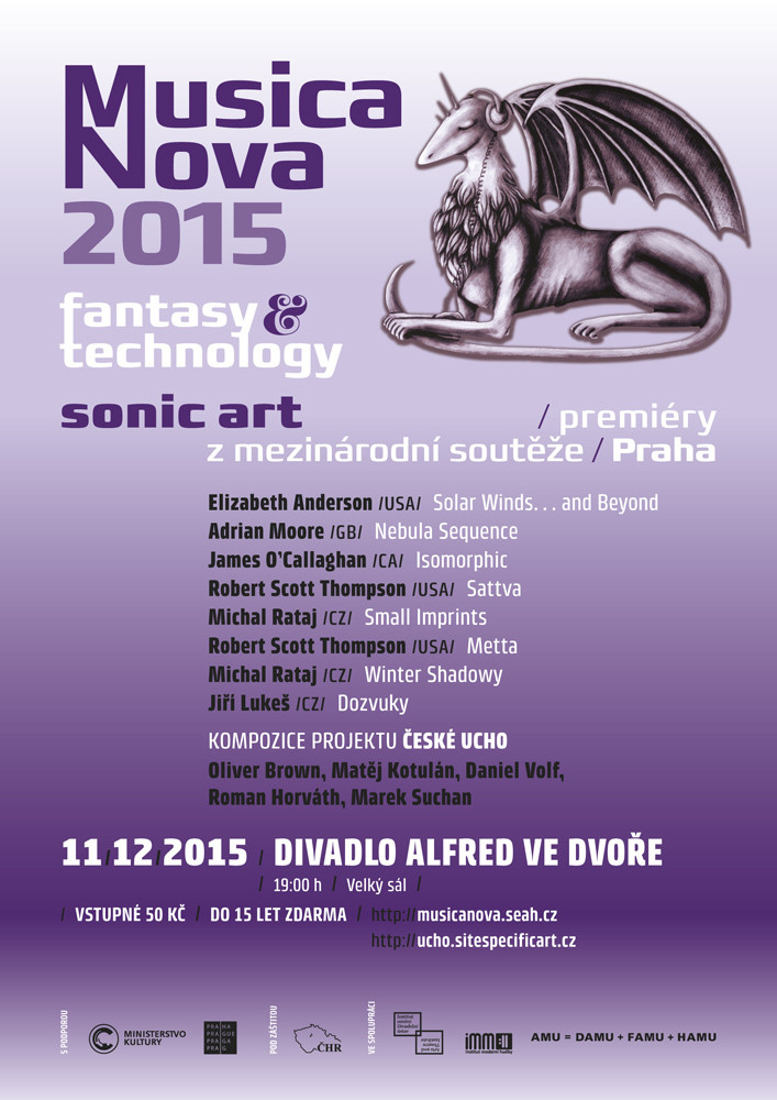 Koncert Musica Nova 2015, Divadlo Alfred ve dvoře, Prague (Czech Republic), Friday, December 11, 2015