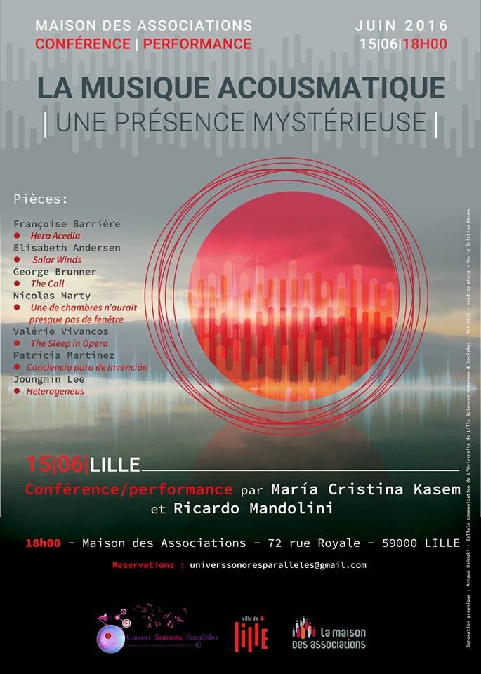 La musique acousmatique, une présence mystérieuse, Maison des Associations de Lille, Lille (Nord, France), Wednesday, June 15, 2016