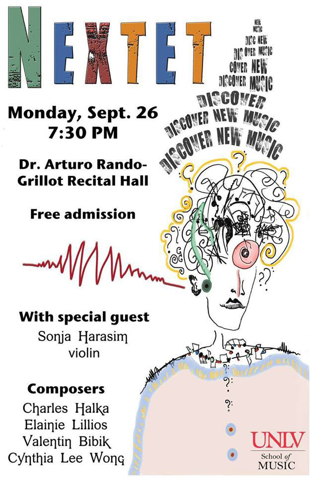 Nextet, Dr Arturo Rando-Grillot Recital Hall – Lee and Thomas Beam Music Center – University of Nevada, Las Vegas, Las Vegas (Nevada, ÉU), Lundi 26 septembre 2016