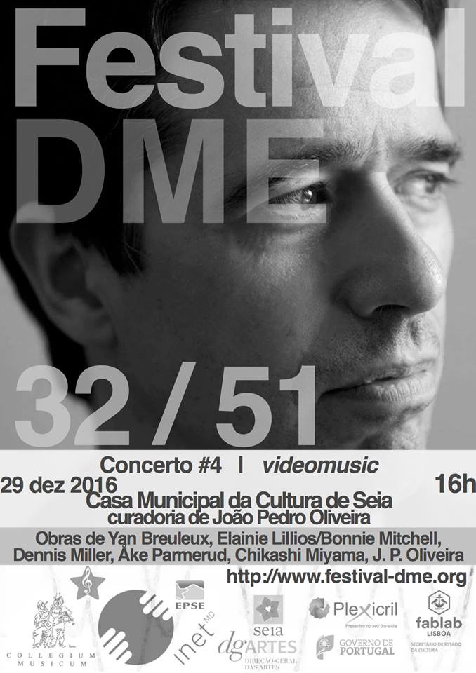 Dias de Música Electroacústica 32 / 51: Concerto #4 — Videomusic, Auditório – Casa Municipal da Cultura, Seia (Portugal), Jeudi 29 décembre 2016