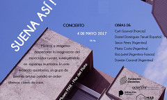 Suena así!: Concierto 1, Museo MAR, Mar del Plata (Argentina), thursday, May 4, 2017