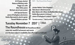 Journées mondiales de la musique contemporaine 2017: PEP (Piano and Erhu Project) & Standing Wave Ensemble, Performance Centre – Roundhouse Community Arts & Recreation Centre, Vancouver (Colombie-Britannique, Canada), mardi 7 novembre 2017