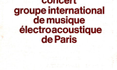 Concert Groupe international de musique électroacoustique de Paris, Centre culturel canadien, Paris (France), tuesday, May 11, 1971