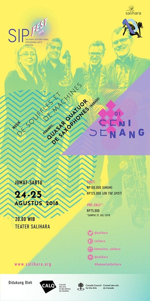 SIPFest 2018: De souffles et de machines, Black Box Theater – Komunitas Salihara, Jakarta (Indonésie), Vendredi 24 – samedi 25 août 2018