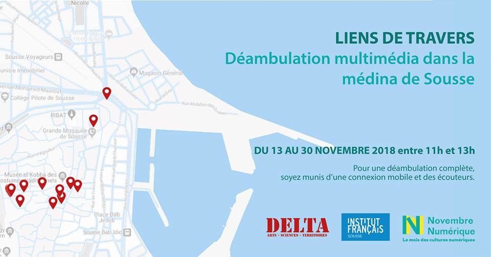 Liens de travers, Sousse (Tunisie), Mardi 13 – vendredi 30 novembre 2018