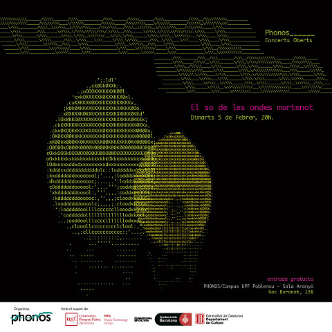 El so de les ondes Martenot, Sala Aranyó – Edifici Tànger – Universitat Pompeu Fabra, Barcelone (Espagne), mardi 5 février 2019