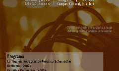 Ciclo de Música Electroacústica UACh: Programa IV — Federico Schumacher Ratti, Laboratorio de Imagen y Sonido (LIS) – Facultad de Arquitectura y Artes – Campus Cultural Isla Teja – UACh, Valdivia (Chile), friday, July 12, 2019