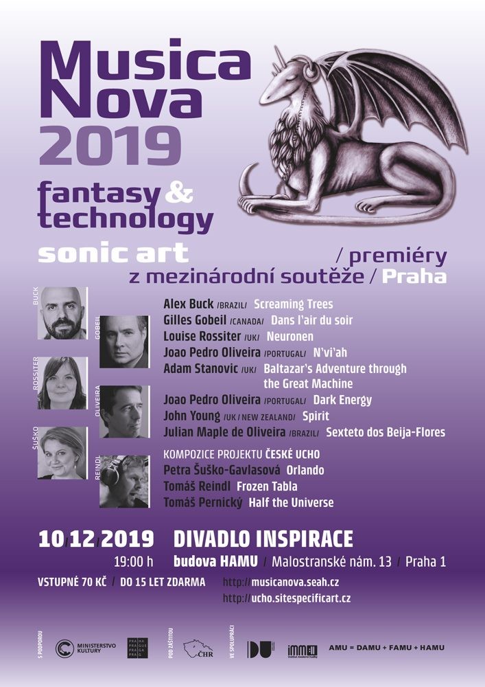 Koncert Musica Nova 2019, Divadlo Inspirace – HAMU – Akademie múzických umění v Praze, Prague (Czech Republic), Tuesday, December 10, 2019