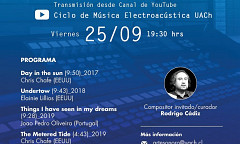 Ciclo de Música Electroacústica UACh: Programa VI, Valdivia (Chili), vendredi 25 septembre 2020