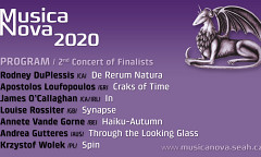 Koncert Musica Nova 2020 — Finalists, Prague (Czech Republic), friday, December 18, 2020