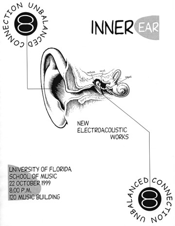 UnBalanced Connection 8: Inner Ear, MUB 120 – Music Building – University of Florida, Gainesville (Florida, USA), Friday, October 22, 1999