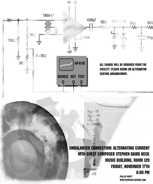 UnBalanced Connection 13: Alternating Current, MUB 120 – Music Building – University of Florida, Gainesville (Florida, USA), Friday, November 17, 2000